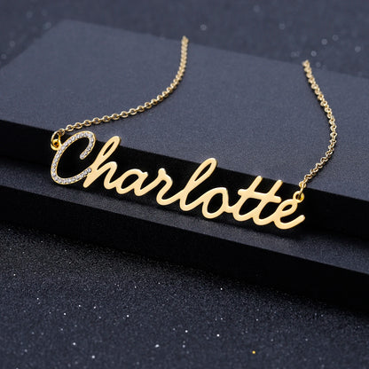 Customize Iced Out Choker First Letter in Crystal Name Necklace for Women Hip Hop Necklaces Jewelry Gift Drop Shipping