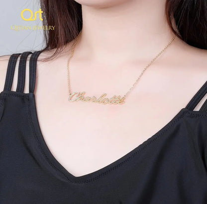 Customize Iced Out Choker First Letter in Crystal Name Necklace for Women Hip Hop Necklaces Jewelry Gift Drop Shipping