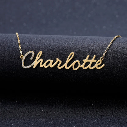 Customize Iced Out Choker First Letter in Crystal Name Necklace for Women Hip Hop Necklaces Jewelry Gift Drop Shipping