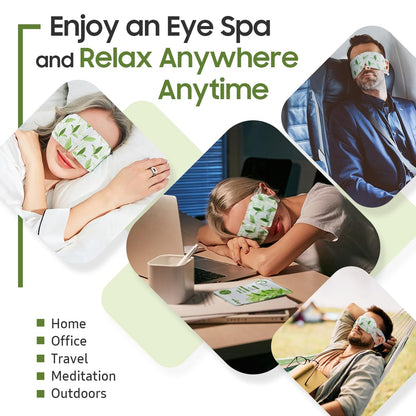 Steam Eye Mask, 20 Packs Heated Eye Mask, Self Heating Disposable SPA Warm Compress for Eyes (Lavender & Green Tea)